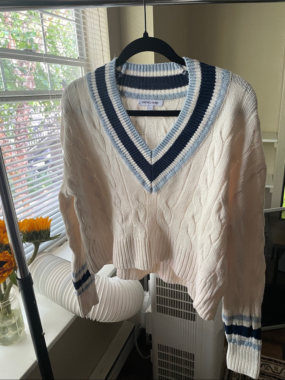 Veronica Beard Varsity V Neck Sweater